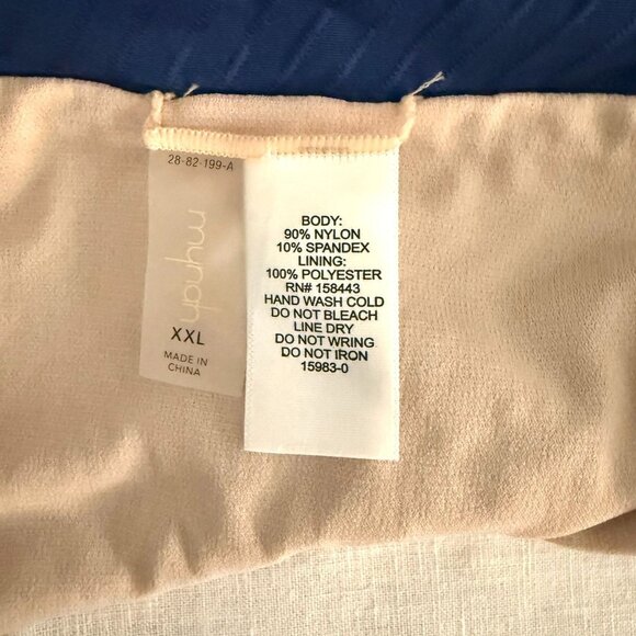 Mynah Womens Textured High Waist Bikini Swimsuit Bottom Size XXL Medium Coverage - Picture 6 of 9